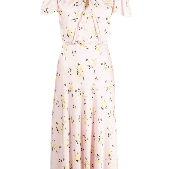 SELF-PORTRAIT Floral satin midi dress - Picture 7 of 10